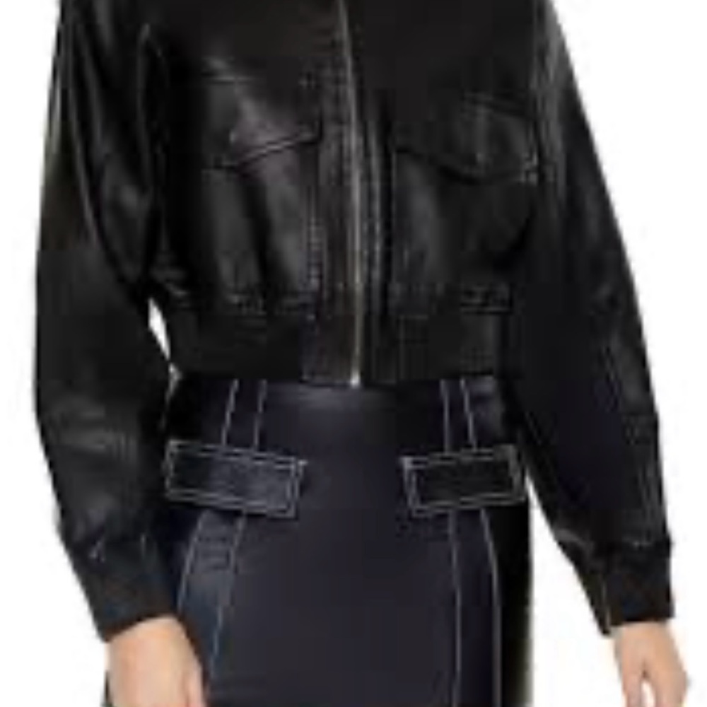 Forever21 Faux Shearling-Trim Bomber Jacket NWT Sz S